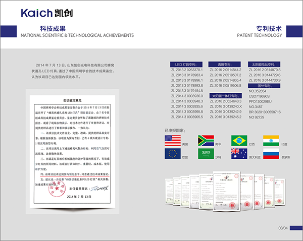 LED路灯专利证书